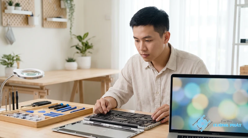Laptop Dell Bị Treo Logo