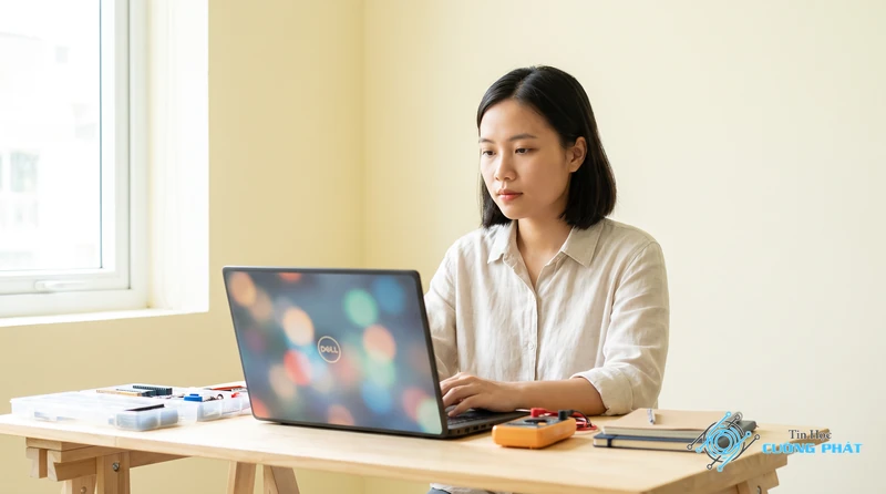 Laptop Dell Bị Treo Logo