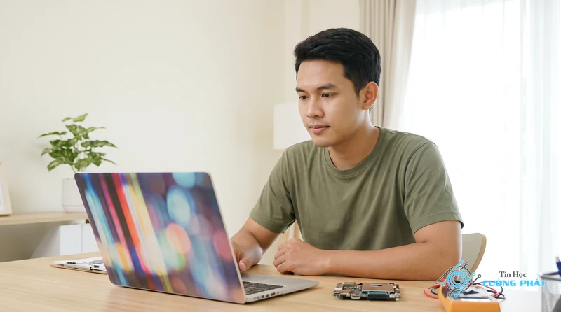 Màn hình laptop Dell bị sọc