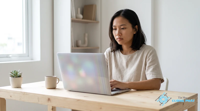 Màn hình laptop Dell bị sọc