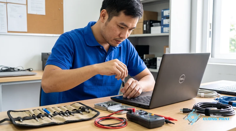 Thay bản lề laptop Dell