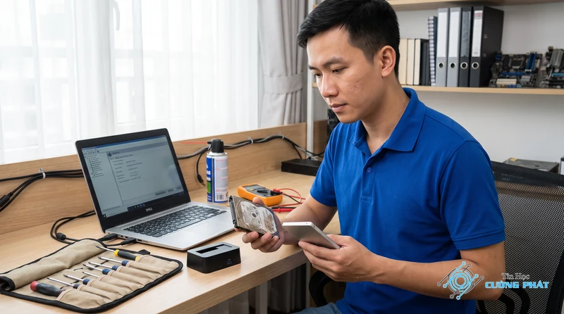 Thay ổ cứng laptop Dell