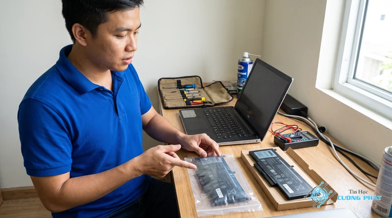Thay pin laptop Dell