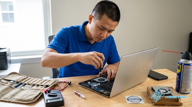Thay quạt laptop Dell